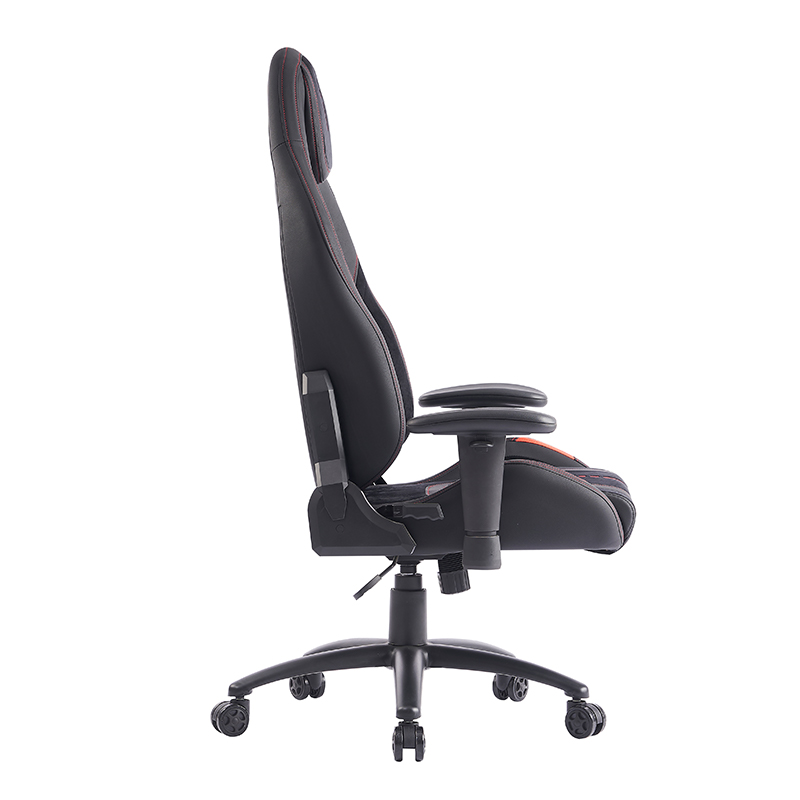 XL-1057 2D Loketní opěrka černá broušená kůže ergonomická herní židle